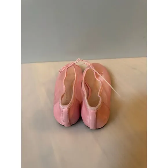 Loeffler Randall Landon Soft Ballet Flats Sz 6.5 Light Pink Mesh Leather
