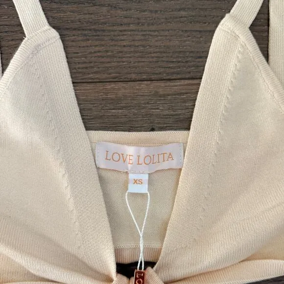 Love Lolita NEW XS‎ Ottilie Maxi Dress Cream Cut Out Romantic Dreamy Soft