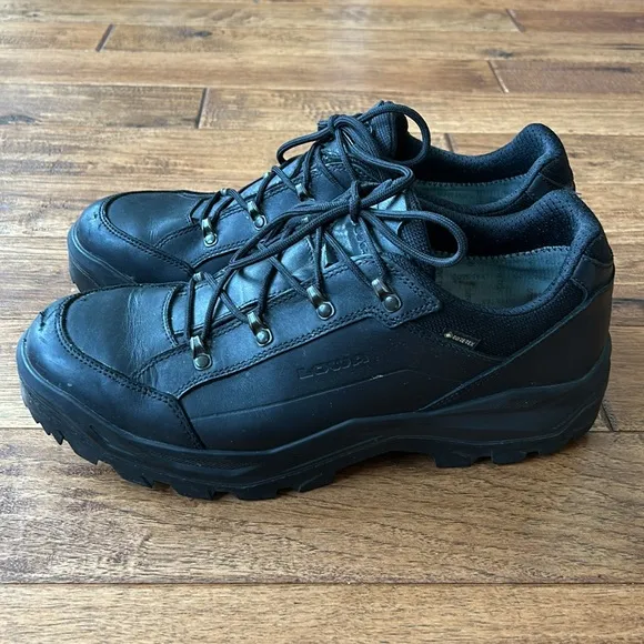 Lowa Renegade II GTX Lo TF Low Top Task Force Work Boots Black Leather Size 13