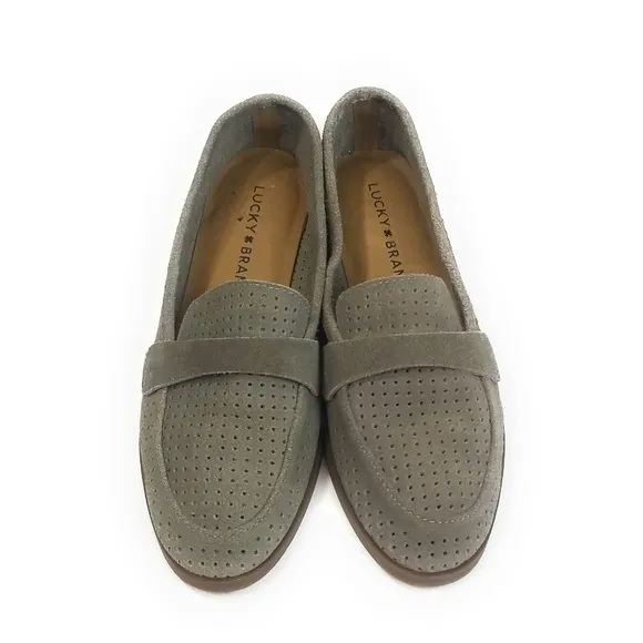 LUCKY BRAND New Taupe Perforated Loafers Size 6