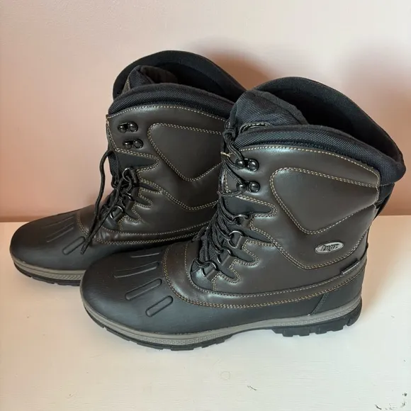 Lugz NWT Black and Brown High Waterproof Boots