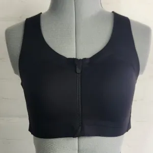 Lululemon Enlite Zip Front High Support Running Sports Bra in Black Size 34B