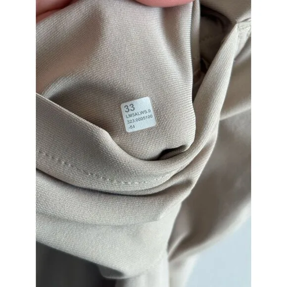 Lululemon Mens ABC Classic Fit 5 Pocket Slim Fit Warpstreme Pants Beige Sz 33