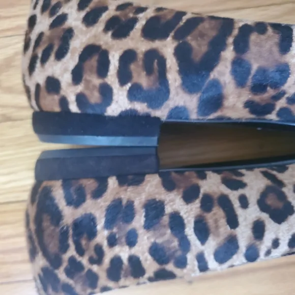 M. Gemi Made In Italy Faux Fur Leopard Print  Women's Flats Sz 9.5