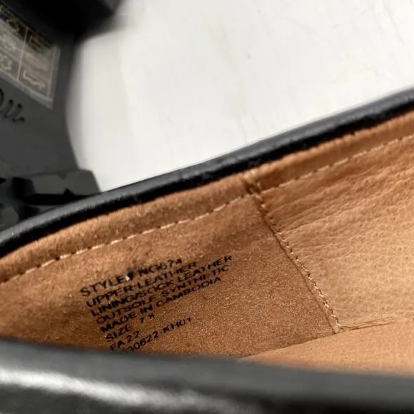 Madewell Black leather Chunky Loafers