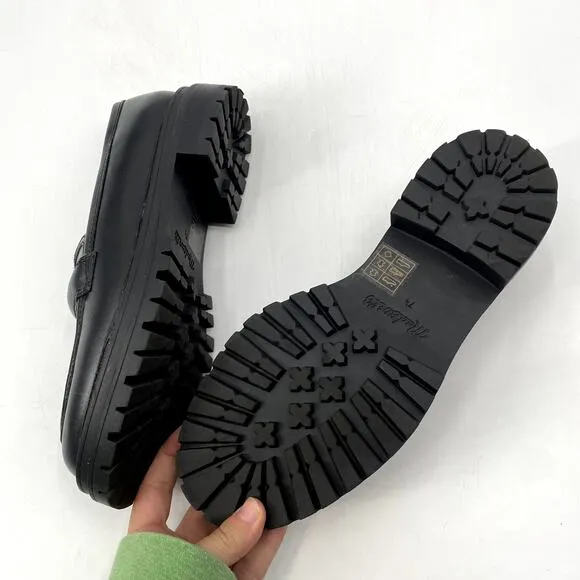 Madewell Black leather Chunky Loafers
