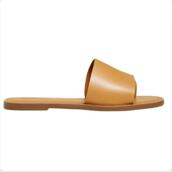 Madewell Boardwalk Post Slide Sandal Desert Camel 10