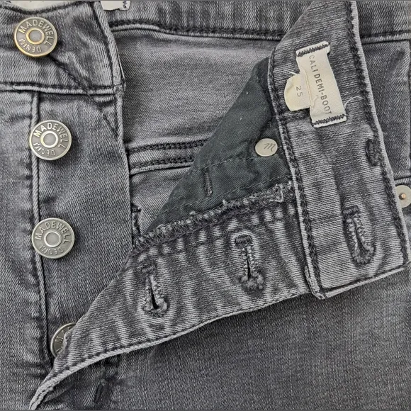 Madewell Cali Demi Boot Cut Button Front Jeans Size 25