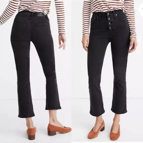 Madewell Cali Demi Boot Cut Button Front Jeans Size 25