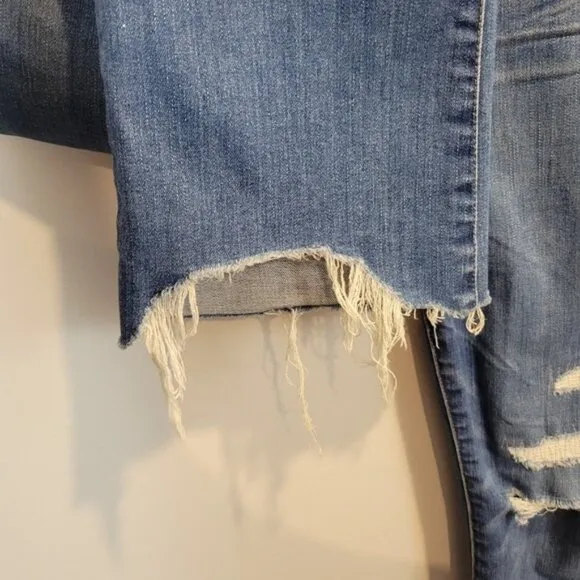Madewell | Cali Demi Boot Cut Raw Hem Bronson Wash Button-Front Jeans