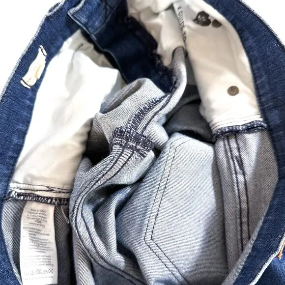 Madewell Cali Demi-Boot Jeans Star Mini Flare High Rise Cropped Jeans Blue 28