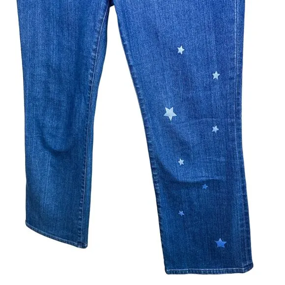 Madewell Cali Demi-Boot Jeans Star Mini Flare High Rise Cropped Jeans Blue 28