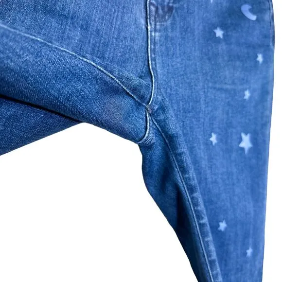 Madewell Cali Demi-Boot Jeans Star Mini Flare High Rise Cropped Jeans Blue 28