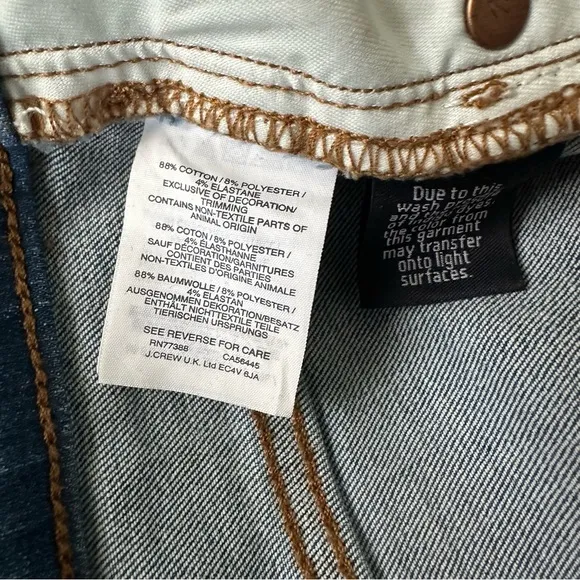 Madewell Cali Demi High Rise Button Front Cropped Distressed Jean in Bronson 28