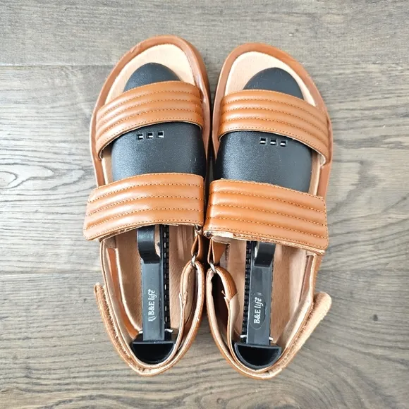 Madewell Emmalee Sandals Cognac Brown Leather Sz 7.5