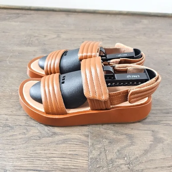 Madewell Emmalee Sandals Cognac Brown Leather Sz 7.5