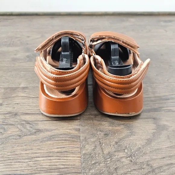 Madewell Emmalee Sandals Cognac Brown Leather Sz 7.5