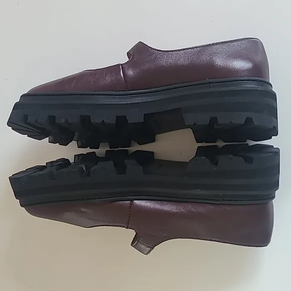 Madewell Freya Platform Lugsole Mary Jane Loafers Dark Cabernet Brown Size 7