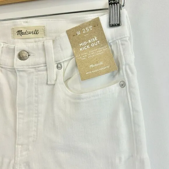 Madewell Jeans Womens T25 Tall Kick Out Crop Minimalist Classic Neutral‎ Chic