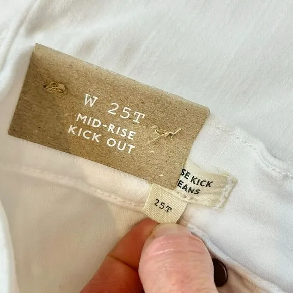 Madewell Jeans Womens T25‎ Tall Kick Out Crop Minimalist Classic Neutral Chic