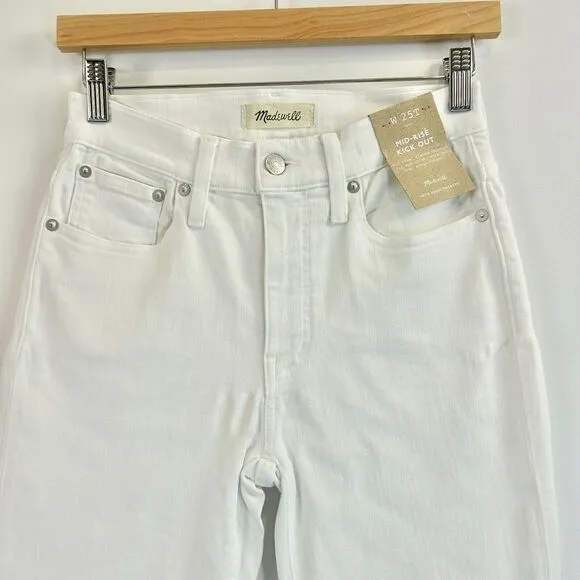 Madewell Jeans Womens T25‎ Tall Kick Out Crop Minimalist Classic Neutral Chic