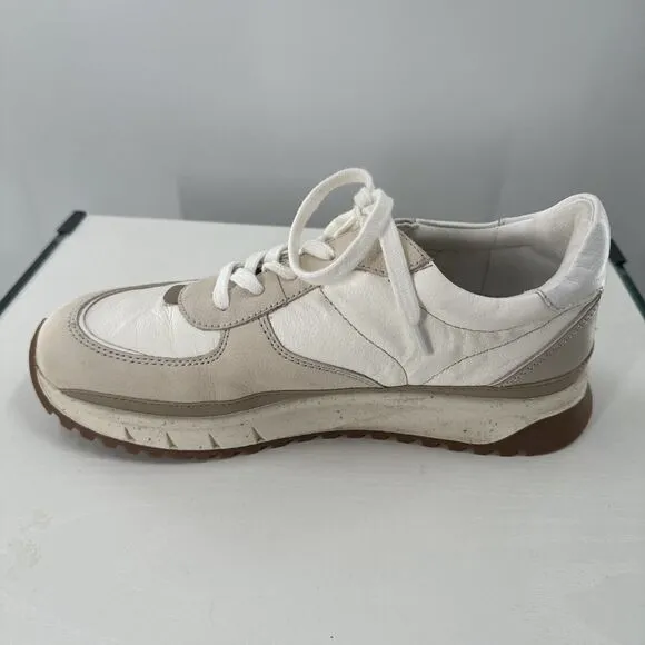 Madewell Kickoff Neutral Colorblock Trainer Leather Sneakers 8.5 W 7 M nwot $110
