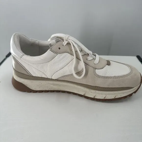 Madewell Kickoff Neutral Colorblock Trainer Leather Sneakers 8.5 W 7 M nwot $110