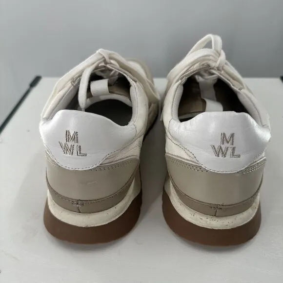 Madewell Kickoff Neutral Colorblock Trainer Leather Sneakers 8.5 W 7 M nwot $110