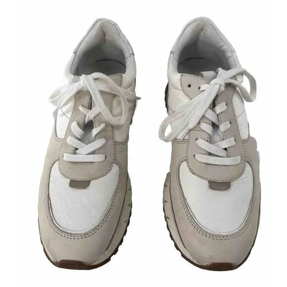 Madewell Kickoff Neutral Colorblock Trainer Leather Sneakers 8.5 W 7 M nwot $110