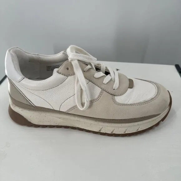 Madewell Kickoff Neutral Colorblock Trainer Leather Sneakers 8.5 W 7 M nwot $110