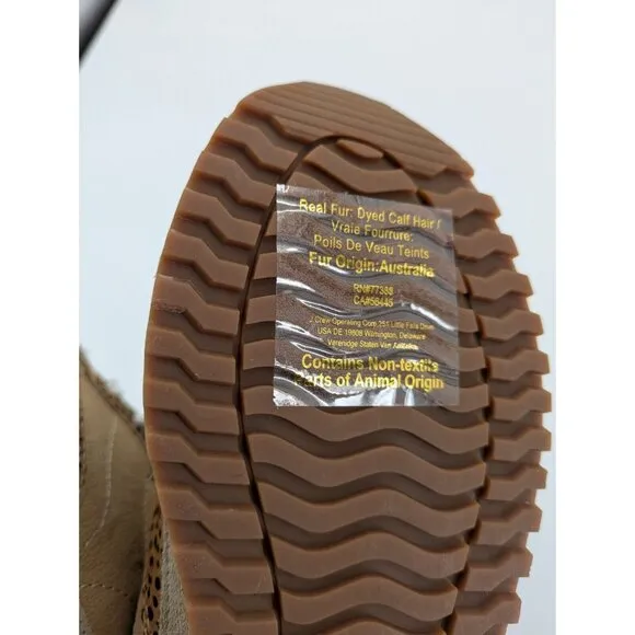 Madewell MWL‎ Womens Kickoff Trainer Sneakers Size 7M Brown Calf Hair NA848