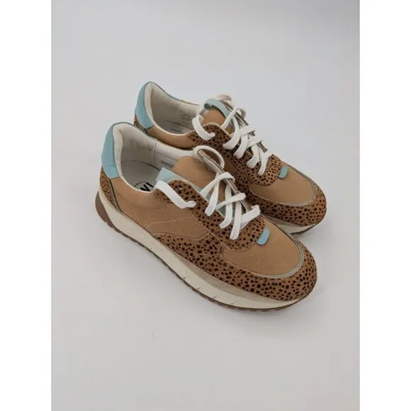 Madewell MWL‎ Womens Kickoff Trainer Sneakers Size 7M Brown Calf Hair NA848