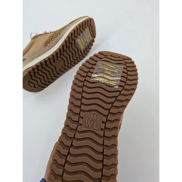 Madewell MWL‎ Womens Kickoff Trainer Sneakers Size 7M Brown Calf Hair NA848