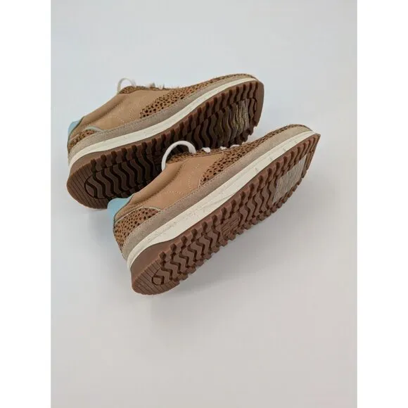 Madewell MWL‎ Womens Kickoff Trainer Sneakers Size 7M Brown Calf Hair NA848