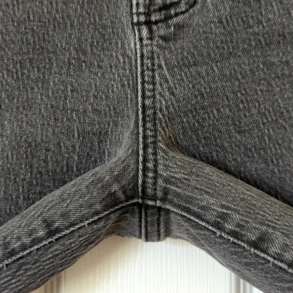 Madewell Perfect Vintage High Waisted Relaxed Tapered Leg Jeans Faded Black 29