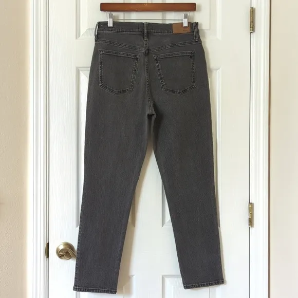Madewell Perfect Vintage High Waisted Relaxed Tapered Leg Jeans Faded Black 29