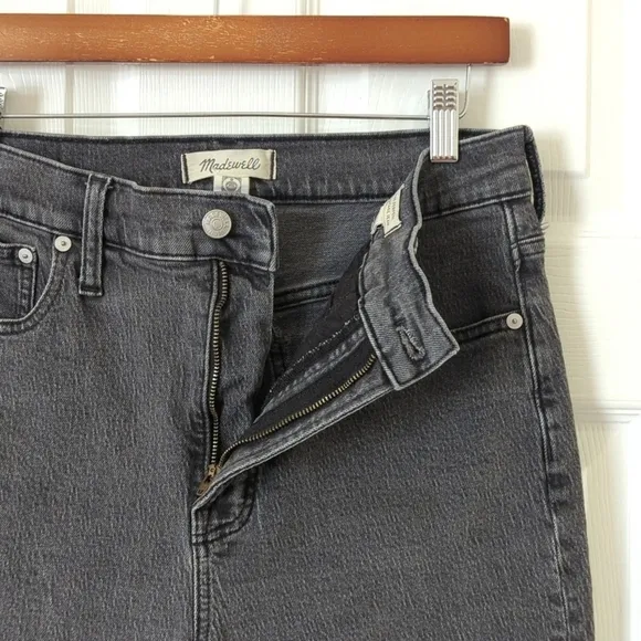 Madewell Perfect Vintage High Waisted Relaxed Tapered Leg Jeans Faded Black 29