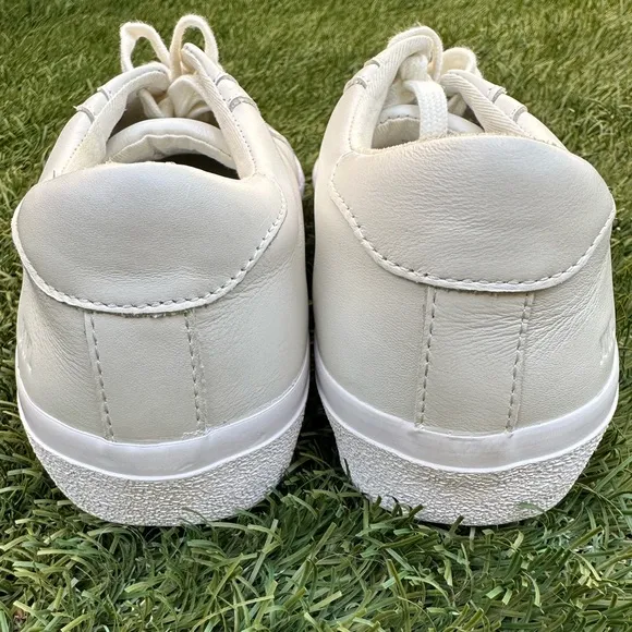 Madewell Sidewalk Low-Top Sneakers in White Leather Pale Parchment Size 8.5 NWT