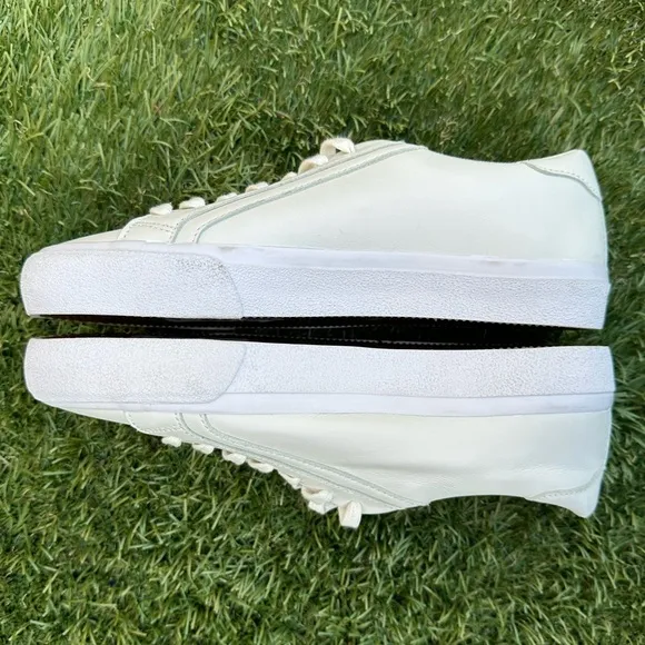 Madewell Sidewalk Low-Top Sneakers in White Leather Pale Parchment Size 8.5 NWT