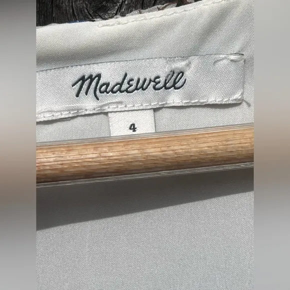 Madewell Silk Ruffle-Neck Mini Dress