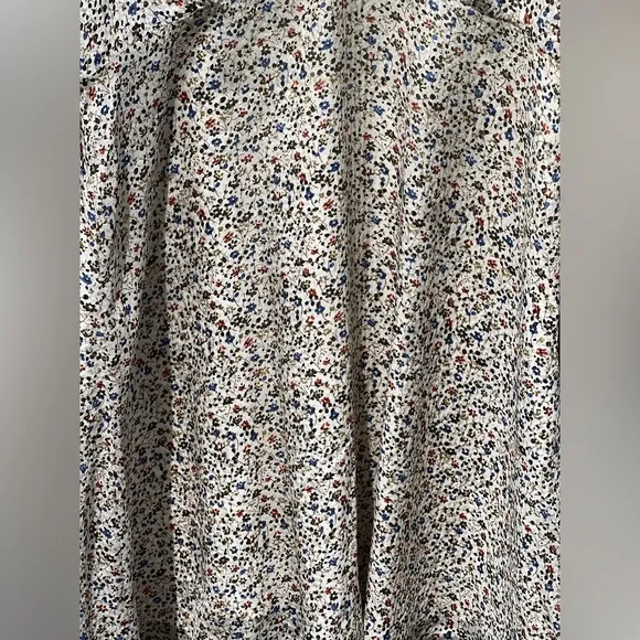 Madewell Silk Ruffle-Neck Mini Dress