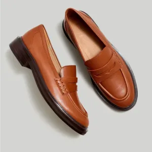 Madewell The Vernon in Dried Maple Brown Leather Loafers size 8 NEW Preppy