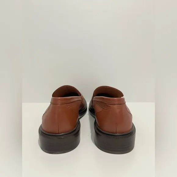 Madewell The Vernon in Dried Maple Brown Leather Loafers size 8 NEW Preppy