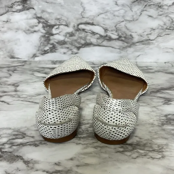 Madewell Womens Sz7. Black White Gray Cut Out Pointy Toe Flats Almost new