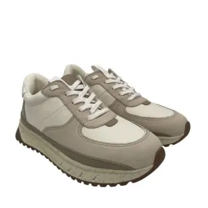 Madewell Kick Off Trainer Sneaker Shoe Neutral Colorblock Leather Lace-Up Sz 7.5