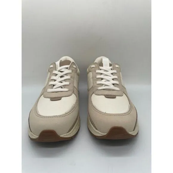 Madewell Kick Off Trainer Sneaker Shoe Neutral Colorblock Leather Lace-Up Sz 7.5