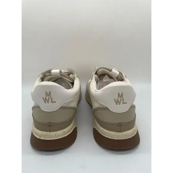 Madewell Kick Off Trainer Sneaker Shoe Neutral Colorblock Leather Lace-Up Sz 7.5