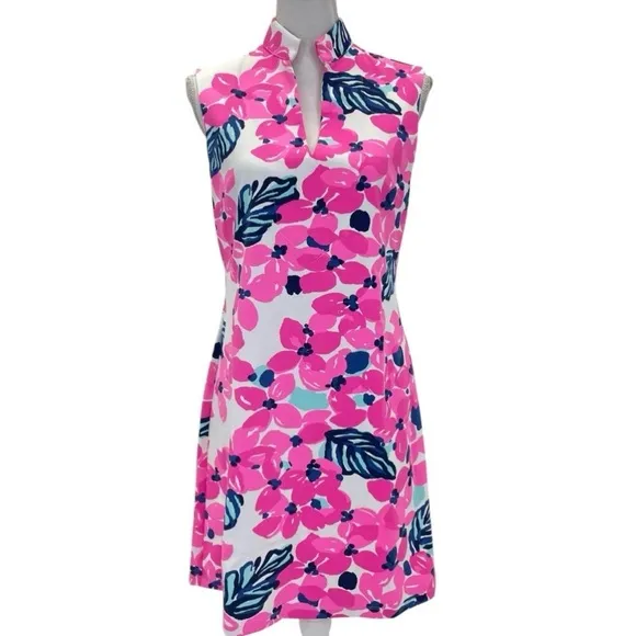 MAHI GOLD Schooner Dress Medium Pink/Blue