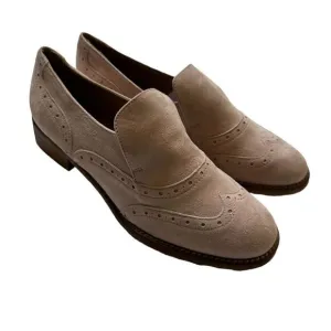Maiden Lane Pink Suede Oxford Style Loafers Size 39