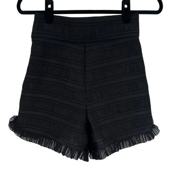 Maje Womens Ingrid High Waisted Pleated Shorts Black Size Large